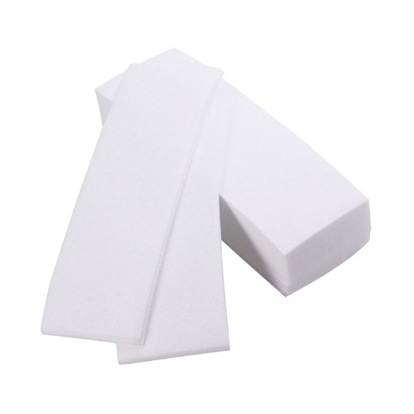 100 st Non-Woven Vaxremsor för Kroppsvaxning, Armhår, Epilering, Ögonbryn, Ansiktsvaxremsor White