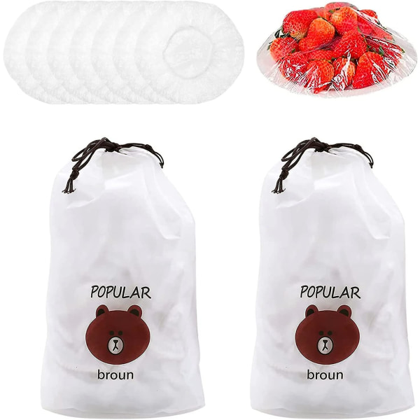 Färskförvarings Påsar, 200 St Reusable Matlock, Färskförvarings Påsar Att Lägga På Tallrikar Och Skålar, Matpåsar (200 St)