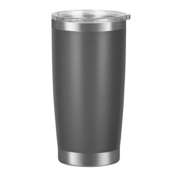 Dobbeltvægget rustfrit stål vakuum ølkrus 20 oz ølkop (grå)