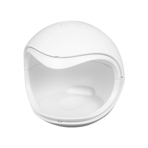 Nageltorklampa Mini liten bärbar mini nagelljusbehandlingsmaskin, LED-spikmaskin med enkelfinger, nagelbutik med baklampa (färg: vit)