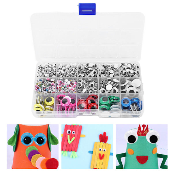 Plastögonleksaker Bekväm Användning Olika Val Obegränsad Fantasi DIY Leksaksmaterial för Manuella Scrapbooks