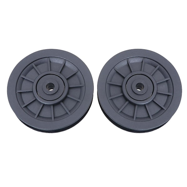 2 stk. Hjul Lejer Sammensat Trinse Fast Trinse Udskiftning Trinse Hjul Kabel Trinse Hjul Sort 10 Black 10.5X10.5X2.5CM