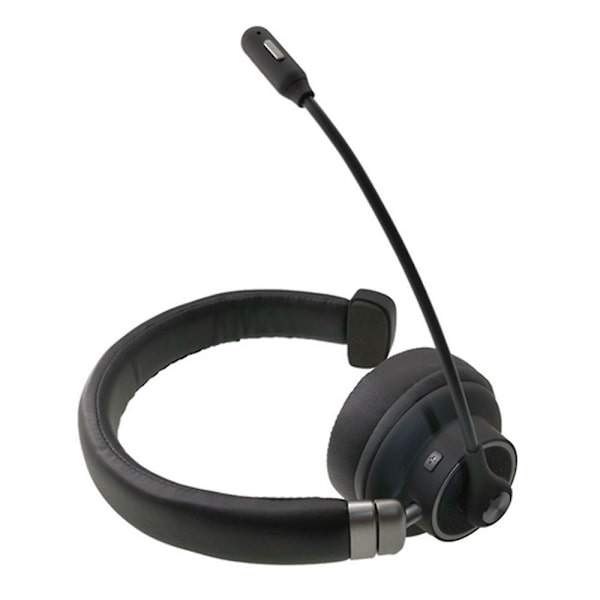 Bluetooth-headset med mikrofon, trådlöst headset med brusreducering, bekväm extra kudde, stark Bt-signal, tyst läge, mobiltelefonheadset för O