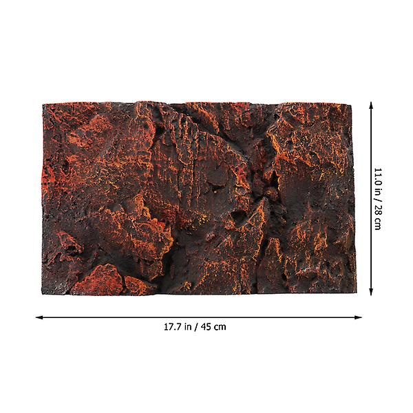 1 stk 3D Reptil Tank Baggrundsplade Dekorativ Skildpadde Tank Baggrundsplade 45x28x3.5cm 45x28x3.5cm