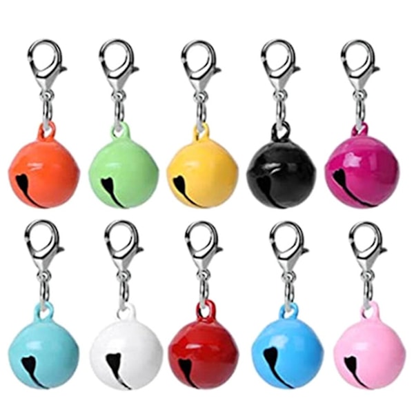 10 kpl Lemmikkieläinten Kaulusten Kellot Lemmikkieläinten Kellot Koiran Kissan Kaulalle Lemmikkieläinten Kaulan Lisävarusteet Sekalaiset Värit 2,8x1,4cm Assorted Color 2.8x1.4cm