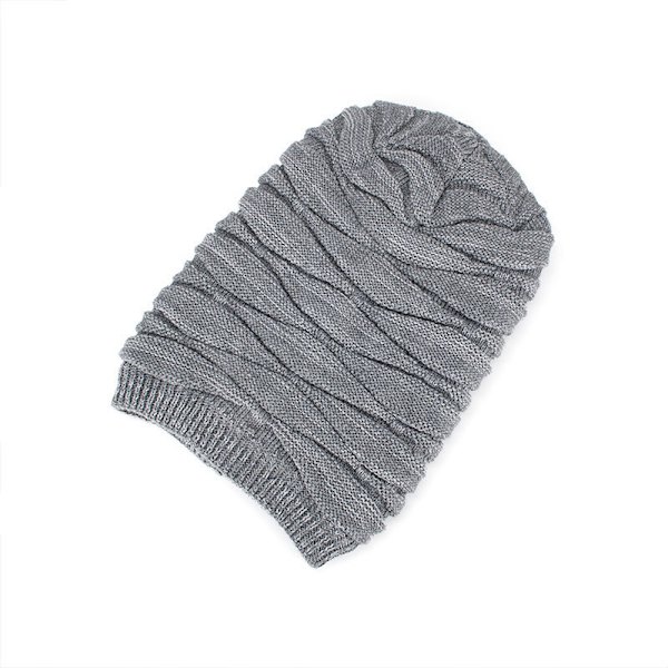 Lang Slouch Varmt Beanie, Unisex Beanie Hat Kvinder Mænd Vinter Varmt Strikket Huer (Sort)