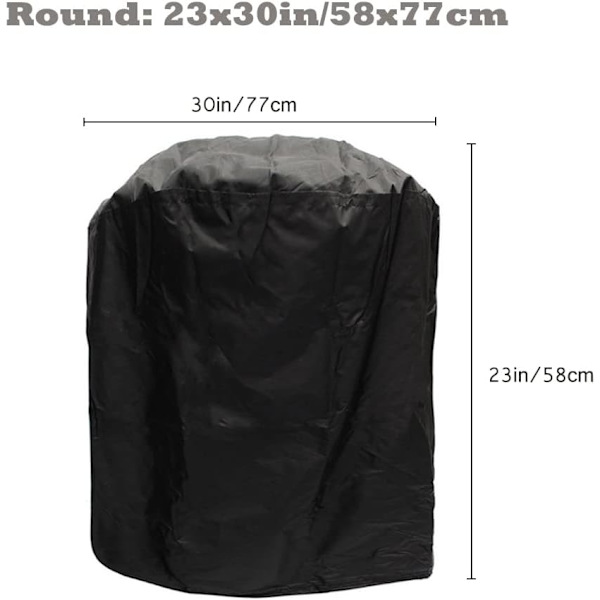 (23x30 tommer) BBQ Grill Dæksel, 23 tommer Vandafvisende Brænder Gasgrill Dæksel, Barbecue Grill Dæksel til Char Broil, Vindtæt & UV-resistent, Gasryger Dæksel