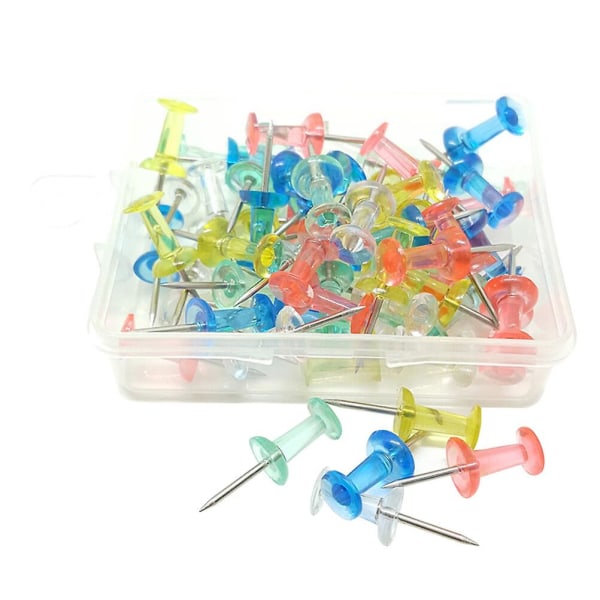 40 stk. Stålspids Push Pins Vægpins Standard Push Pins Gennemsigtige Push Pins