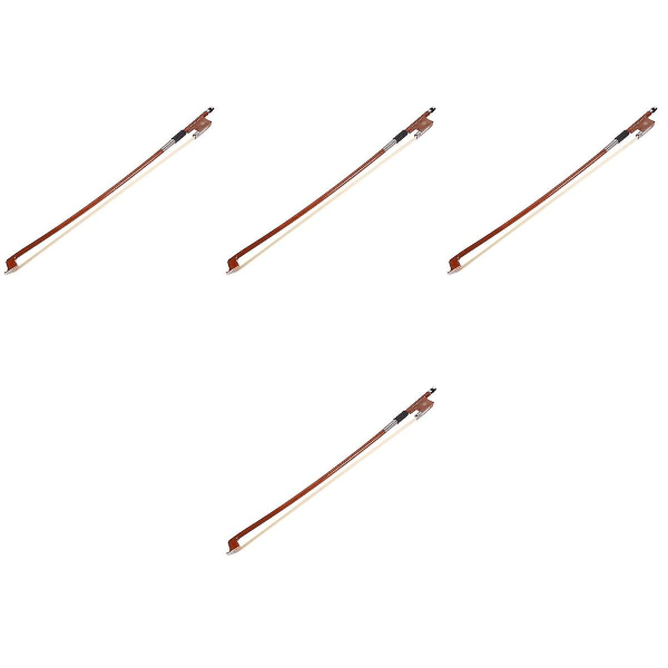 4st 1/10 fiolstråkersättning Röd sandelträ fiolstråk med hästtillbehör4st45X2cm 4pcs 45X2cm