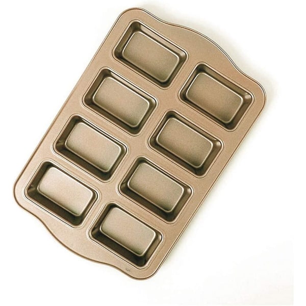 Mini 8-onteloinen hiiliteräksinen tarttumaton leipävuoka (kulta)