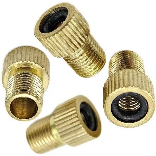Messingventil Adapter - Konverter til - Pump Dæk med Standard Cykelpumpe eller Luftkompressor (4-pak)