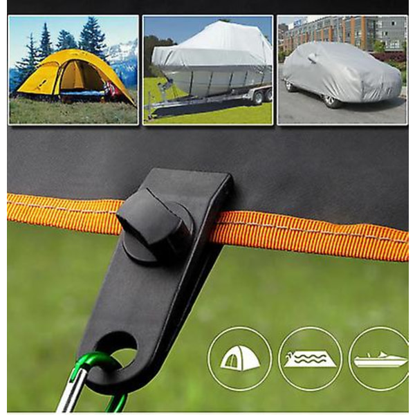 10 st Tarpklämmor Tältklämmor Tarp Markiser Klämmor, Tarpklämma, Tältklämma, För Bil Tält, Tarp, Markiser, Camping, Svart