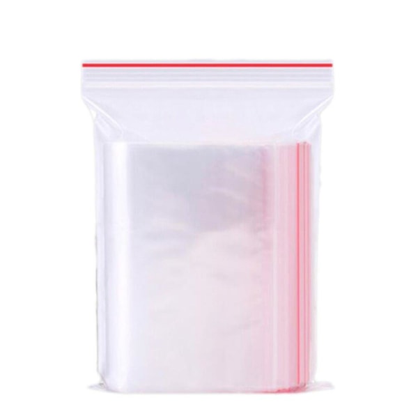 100 stk 12x17cm Forseglingsposer Glidelås Polyposer Klare Gjenlukkbare Transparente Oppbevaringsposer Dispenserpose 5*7cm 5*7cm