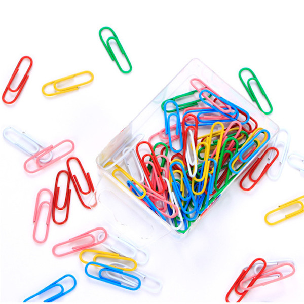 Papperclips, Medium Stora Färgade Pappersclips, Pappersclips Blandade Färger, Pappersclips för Pappersarbete Kontor Skola och Personligt Användning