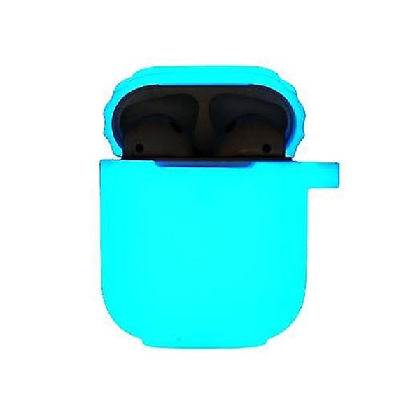 Front Led Etui For Airpods Med Haken Blå Blue