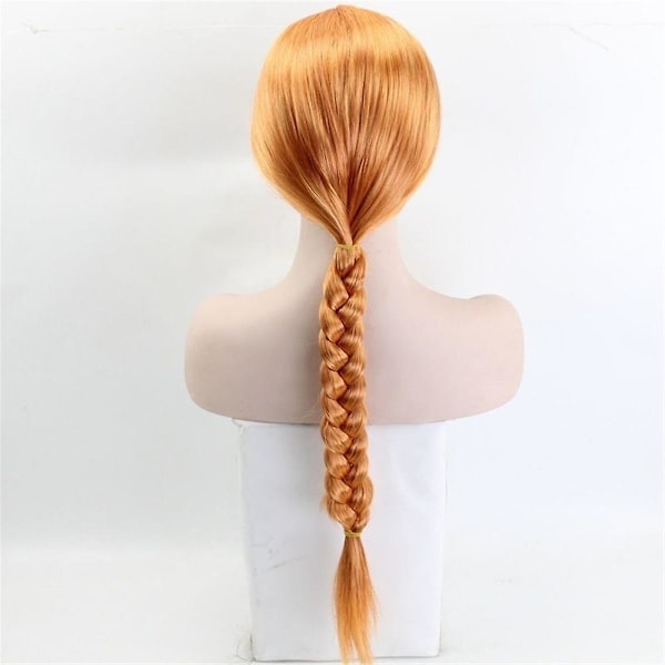 Halloween Shrek Dame Prinsesse Fiona Parykk Monster Finona Rollespill Oransje Brun Flettet Hårparykk Cosplay Tilbehør_ryy