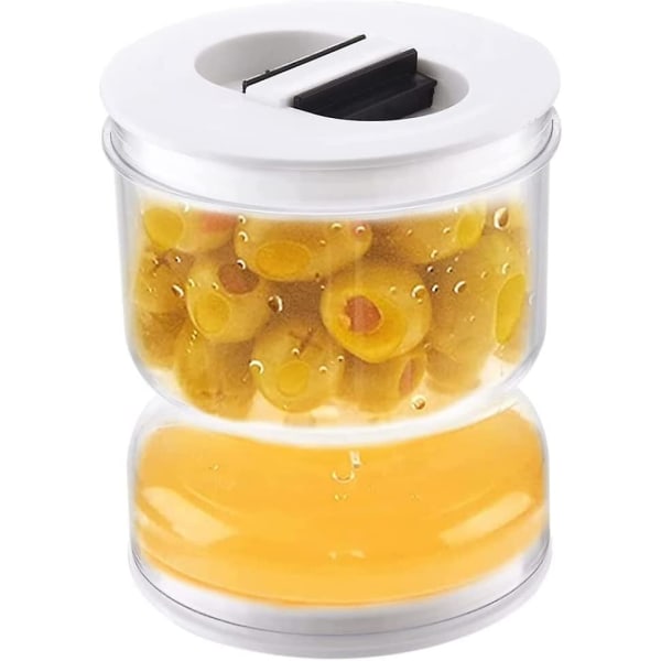 Pickle Timeglasskrukke Pickle Separator Jar Flip Liten Separator Transparent Pickle Jar (1 stk, Transparent)