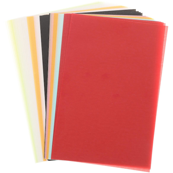 50 Ark Multifunktionelt Farvet Overføringspapir Gummistampecialpapir Farverigt 15X10X0.1CM Colorful 15X10X0.1CM