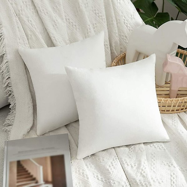 Set med 2 Dekorativa Sammetskuddfodral Soffa Kuddfodral Super Mjukt Mjuk Dekoration Hem Vardagsrum Sovrum För Soffa 2 Stycken 30x30cm Grå