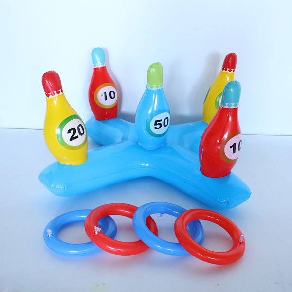 Uppblåsbar Pool Basketboll Leksak Set, Flytande Badring & Strandboll Kastspel Sommarfest Roliga Favoriter Vattenstridsspel
