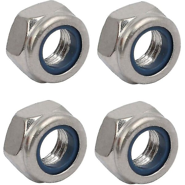 30 kpl Lukkomutteri Vasenkätinen kierre M8*1.25mm Metrinen kierre Hopea Galvanoitu