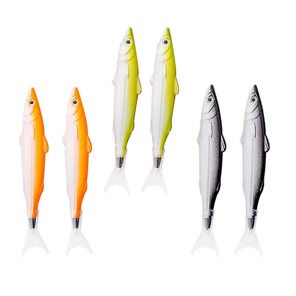 6 st Fiskar Kulspetspennor Clownfisk Penna Haj Penna Set Fisk Penna Utrustning Student Kulspetspennor Stude 14.5X2cm
