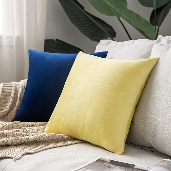 Set med 2 Dekorativa Sammetskuddfodral Soffa Kuddfodral Super Mjuk Dekoration Hem Vardagsrum Sovrum För Soffa 45x45cm Vattengrön