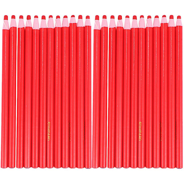 24 kpl Vahamerkkikynät Kannettavat Värikynät Rasvakynät Piirustuskyniä Punainen 17.5x2cm Red 17.5x2cm
