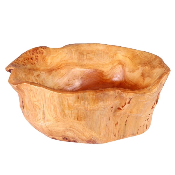Hedelmäkulho Puinen Hedelmäkulho Jälkiruokakulhot Kaiverrettu Puinen Hedelmä Puinen Tarjoilukulho Juuripuukulho Logiväri 24x18.5x9.5cm Log color 24x18.5x9.5cm