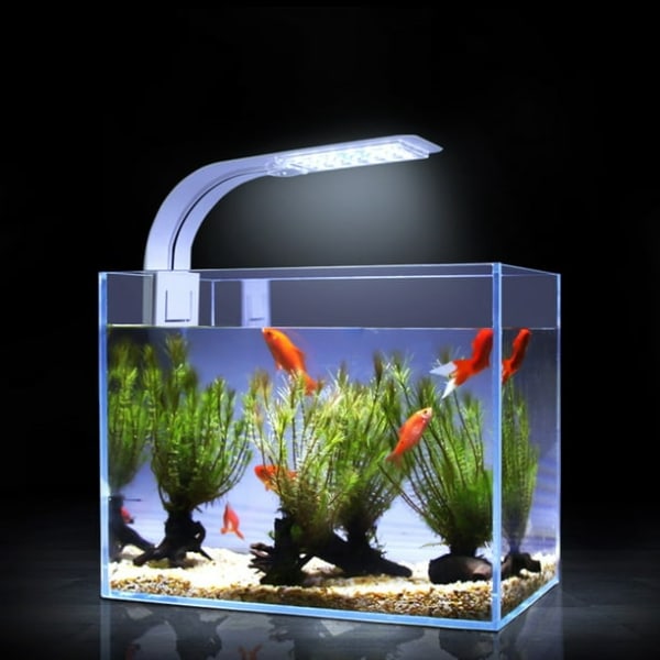 10 W:n ultraohut LED-akvaariovalaisin akvaariolamppu kiinnikkeellä - Ihanteellinen akvaarioihin, vesisäiliöihin, lemmikkihäkkeihin jne.