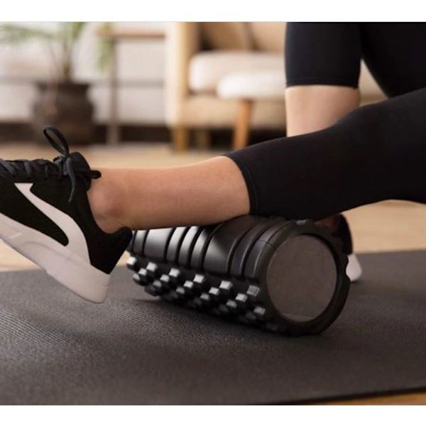 Skumrulle för Yoga, Solid Muskelavslappning, Fitnessrulle, Sportmassagerare, 33cm