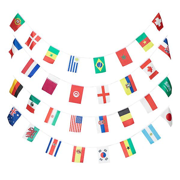 Utomhusflagga Världsflagga Sträng Strängflagga Banner Konferens Strängflagga Vimpel Banner Internationell BuntingFärgglad21x14cm Colorful 21x14cm