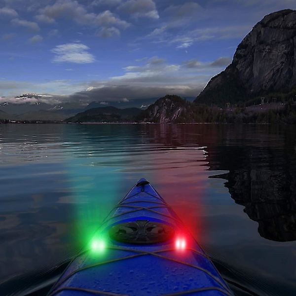 Båt Bauglys Røde og Grønne LED Båt Navigasjonslys For Båt Kajakk Pontong Hovercraft Yacht Motorbåt Sykkel Jakt Nattløping Fiske (4 stk, Gr