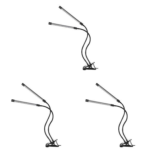 3 stk Dobbelthode 40 LED Plantevekstlampe USB Fleksibel Timing Dimming LED Vanntett Plantelys Med 3pcs 52X10X5cm