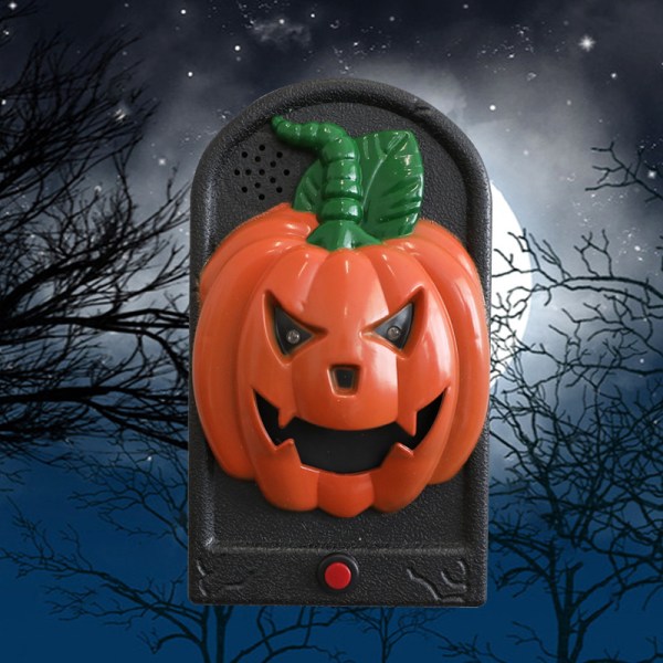 Halloween Doorbell Ornament Kestävä Pumpkin Sound Button Ovikello Halloween Party Haunted House Secret Room Etupalkki Edullinen (Pumpkin Head