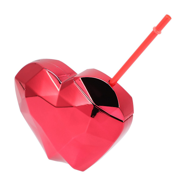 Luovia Vedenjuomakuppeja Sydämen Muotoinen Juomakupillinen Oljella Ystävänpäivän Havaijilaiselle Juhlalle 700ml Punainen 16.7x13.5cm Red 16.7x13.5cm
