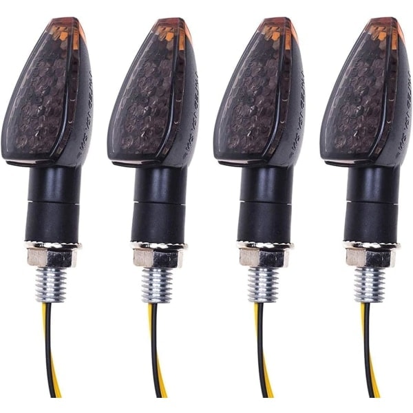 /Ryi/ 4 stk Motorsykkelblinklys 14LED Blinklys 12V Vanntette Rullende Blinklys Universelle for Motorsykkel Scooter Quad Cruiser Terreng