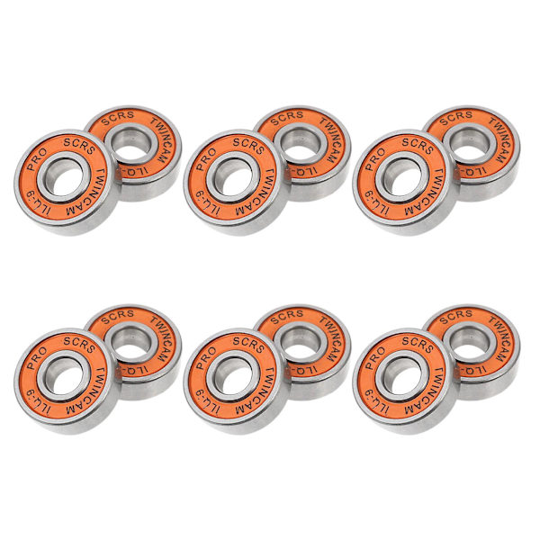 12 stk Høyhastighets Rullebrett Scooter Inline Lager Rullebrett Tilbehør Oransje 2.2X2.2CM Orange 2.2X2.2CM