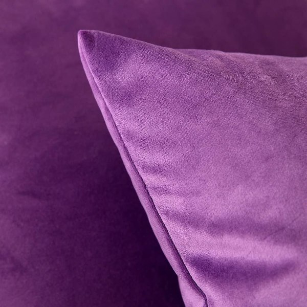 Sæt af 2 Dekorative Fløjls Pudebetræk Sofa Pudebetræk Super Glat Blød Behagelig Dekoration Hjem Stue Soveværelse Til Sofa 40x40cm Blålig