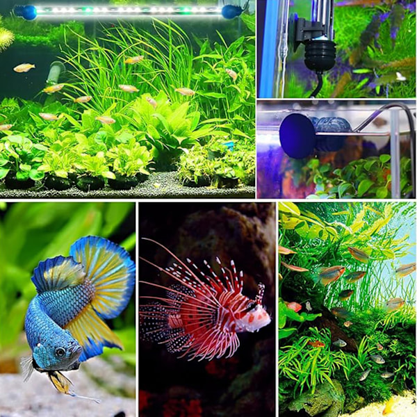 (39 cm) Akvariebelysning til nedsænkning, undervandslys til fisketank, LED-akvariebelysning med timer, automatisk tænd/sluk og justerbar lysdæmper