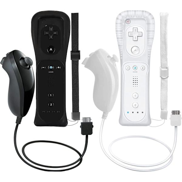 RY-2ck Trådløs Controller og Nunchuck til Wii og Wii U-konsol