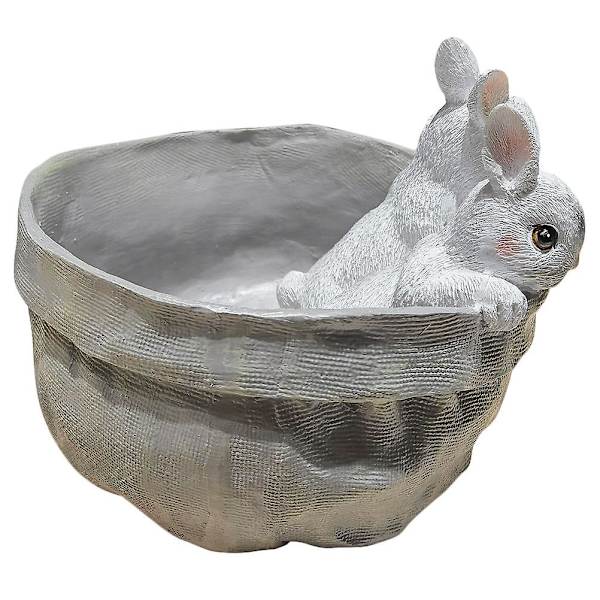 Bedårande Påskkanin Blomkruka Kanin Kruka Prydnad Resin Underbar Prydnad Växter Kruka 18x18cm 18x18cm