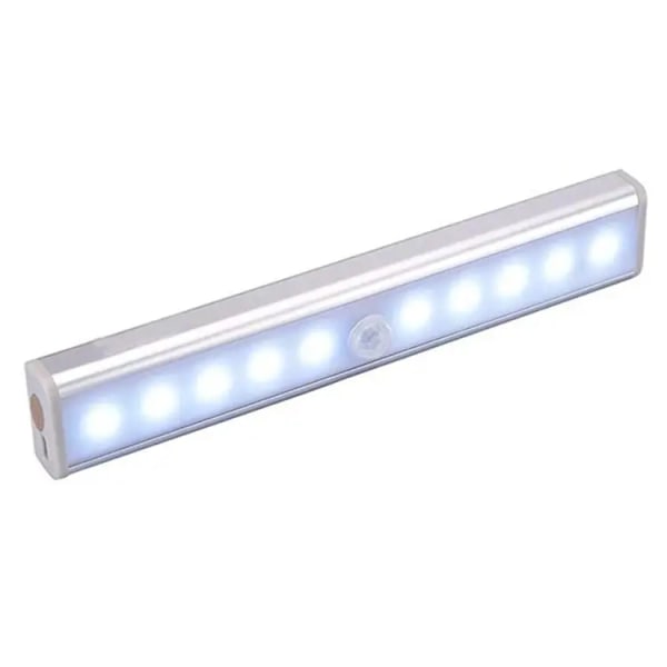 LED-trapplampa Skåplampa med rörelsesensor, 10 rörelse LED-spotlights, USB uppladdningsbar nattlampa Vägglampa för garderob Halltrappa Clos