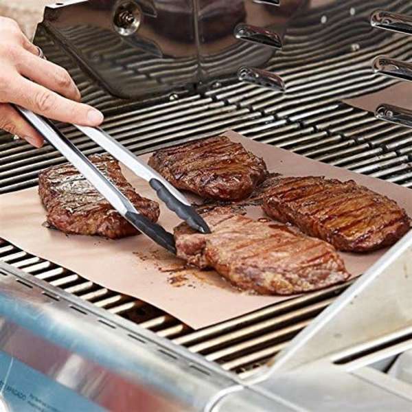Grillmatte, kjøkkenmatte, kjøkkenmatte, ikke-klebende, høy temperaturbestandig matte, 24 * 34 cm (2 stk)