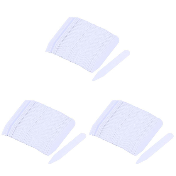 600 kpl Muoviset Valkoiset Kaulusluut Kaulusvahvistimet 3:ssa Koossa 600 kpl 600 pcs