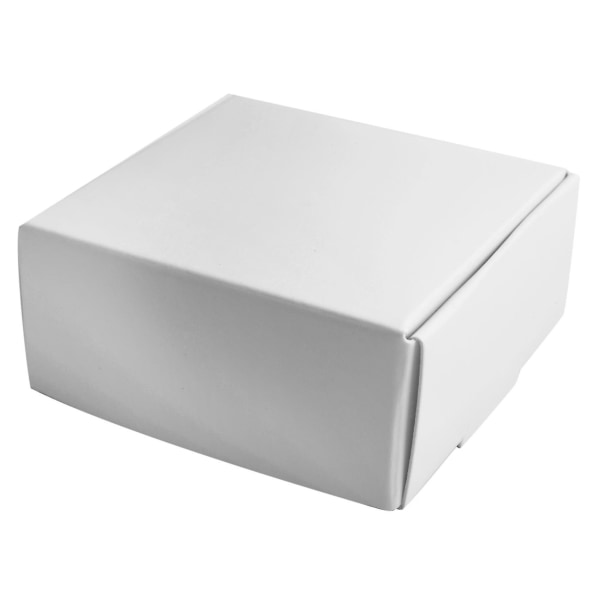 100 stk Kraft Paper Box Fin Kraft Box Emballasje Boks Liten Størrelse-hvit