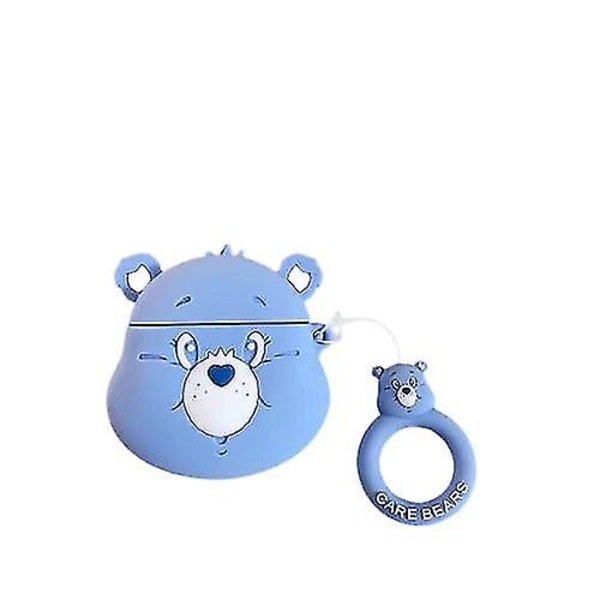 Rolig tecknad karaktär design mjukt fodral Airpod 2/1 Blå Blue