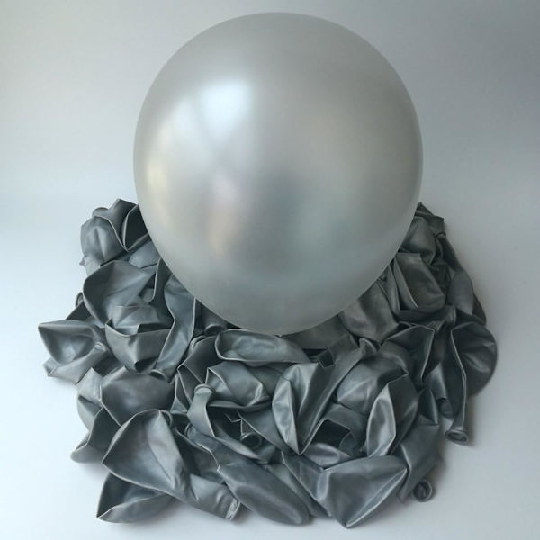 96 stk Sølvfarget Festballonger for Fest, Bursdag, Bryllup, Jubileum, Juledekorasjon, 12 tommer, 2,8 g Latexballonger