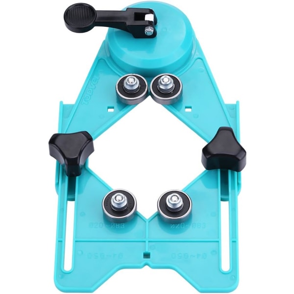 Diamantbor til glasfliser Hulsav Lokator Borguide Åbninger, DIY Guide til Jig Montering Vakuumsug 4~83mm Base Justerbar Borbit Hulsav (Grøn)