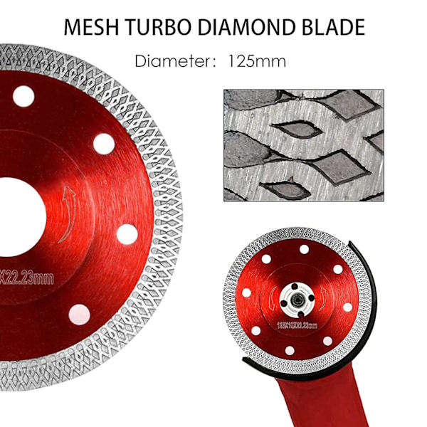 Diamantblad 125 Flise, Fin Tørskæring Diamantblad, Diamant Skæreskive Cirkelsavblad Til Flise Granit Keramik Marmor Kalksten Flise Træ (125mm